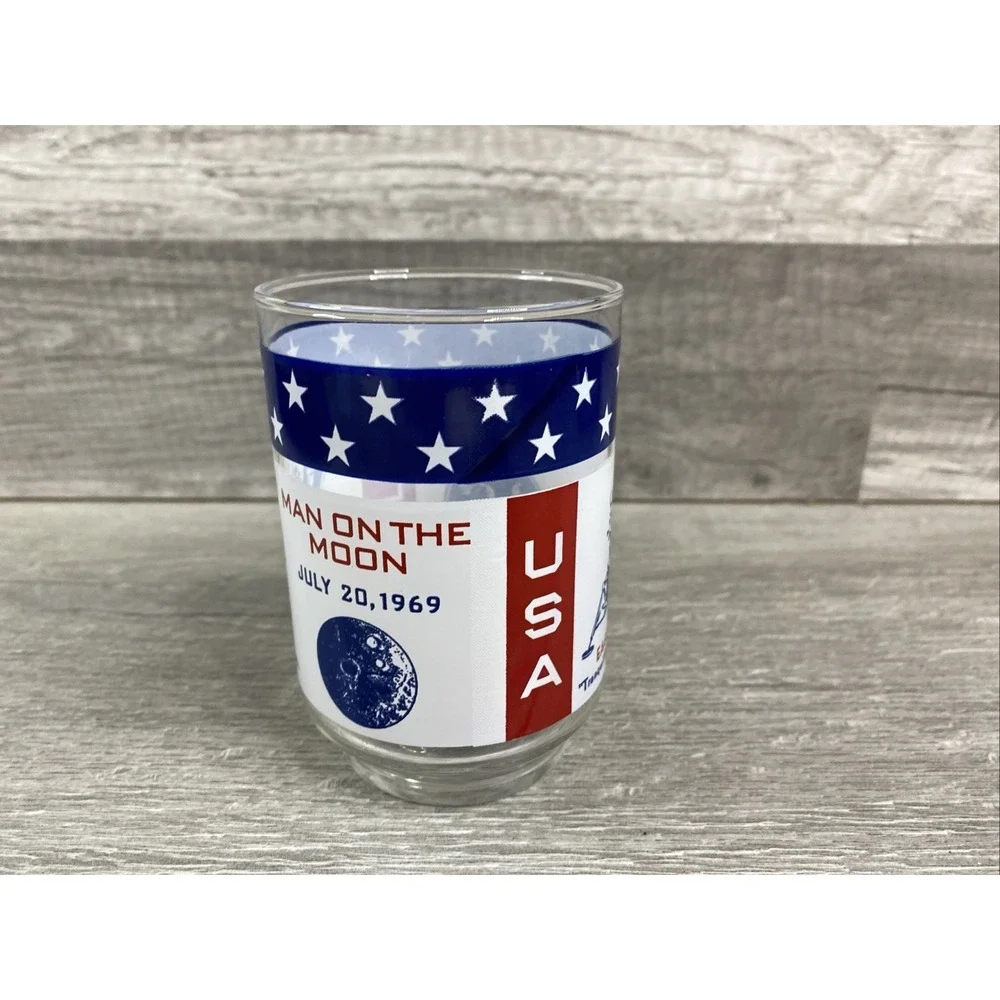 Vintage NASA Glass Apollo 11 Man On The Moon July 20 1969 USA Cup Neil Armstrong